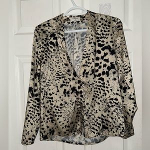 Babaton satin V cut blouse